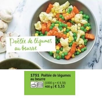Promotions Poêlée de légwnes au beurre - Produit maison - Bofrost - Valide de 01/03/2018 à 31/08/2018 chez Bofrost