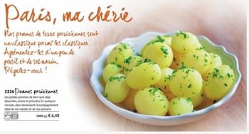 Promotions Pommes parisiennes - Produit maison - Bofrost - Valide de 01/03/2018 à 31/08/2018 chez Bofrost