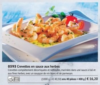 Promotions Crevettes en sauce aux herbes - Produit maison - Bofrost - Valide de 01/03/2018 à 31/08/2018 chez Bofrost