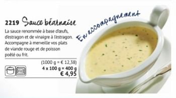 Promotions Sauce béarnaise - Produit maison - Bofrost - Valide de 01/03/2018 à 31/08/2018 chez Bofrost