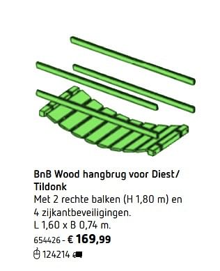 Promotions Bnb wood hangbrug voor diest - tildonk - BNB Wood - Valide de 05/03/2018 à 31/08/2018 chez Dreamland