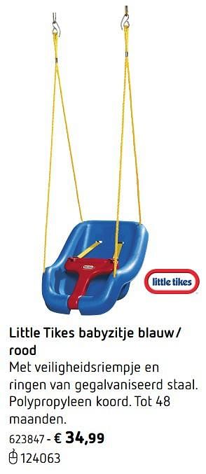 Promotions Little tikes babyzitje blauw-rood - Little Tikes - Valide de 05/03/2018 à 31/08/2018 chez Dreamland