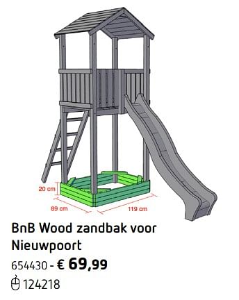 Promoties Bnb wood zandbak voor nieuwpoort - BNB Wood - Geldig van 05/03/2018 tot 31/08/2018 bij Dreamland