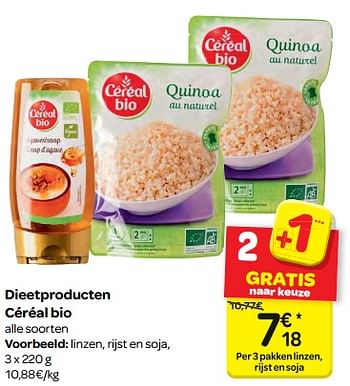 Promotions Dieetproducten céréal bio - Produit maison - Carrefour  - Valide de 07/03/2018 à 19/03/2018 chez Carrefour