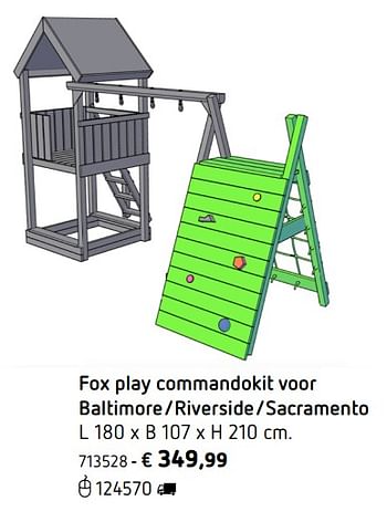 Promoties Fox play commandokit voor baltimore-riverside-sacramento - Fox Play - Geldig van 05/03/2018 tot 31/08/2018 bij Dreamland