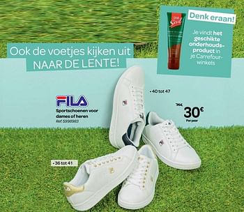Promoties Fila sportschoenen voor dames en heren - Fila - Geldig van 07/03/2018 tot 19/03/2018 bij Carrefour