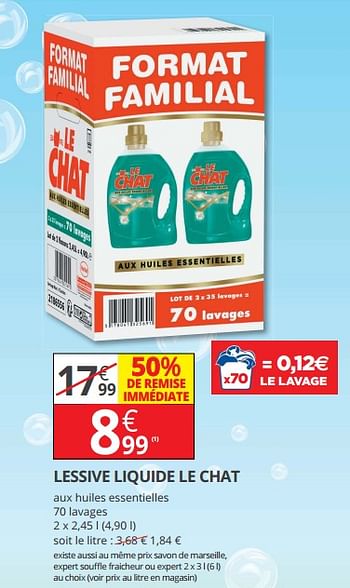 Produit Maison Auchan Ronq Lessive Liquide Le Chat En Promotion Chez Auchan Ronq