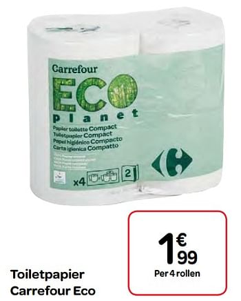 Promoties Toiletpapier carrefour eco - Huismerk - Carrefour  - Geldig van 07/03/2018 tot 19/03/2018 bij Carrefour