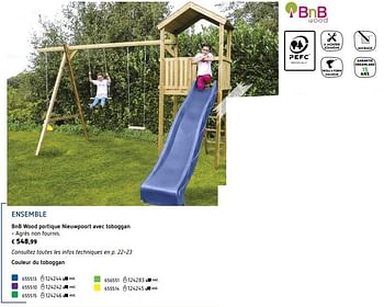 Promoties Bnb wood portique nieuwpoort avec toboggan bleu - BNB Wood - Geldig van 05/03/2018 tot 31/08/2018 bij Dreamland