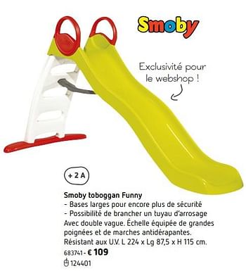 Promoties Smoby toboggan funny - Smoby - Geldig van 05/03/2018 tot 31/08/2018 bij Dreamland