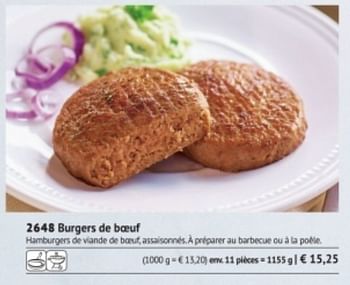 Promotions Burgers de boeuf - Produit maison - Bofrost - Valide de 01/03/2018 à 31/08/2018 chez Bofrost