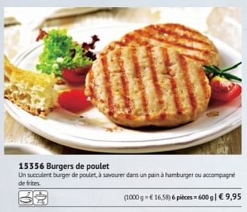 Promotions Burgers de poulet - Produit maison - Bofrost - Valide de 01/03/2018 à 31/08/2018 chez Bofrost