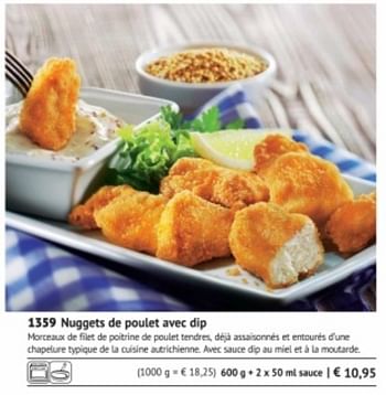 Promoties Nuggets de poulet avec dip - Huismerk - Bofrost - Geldig van 01/03/2018 tot 31/08/2018 bij Bofrost
