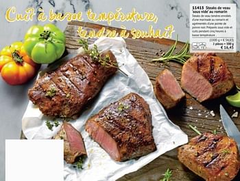 Promotions Steaks de veau `sous vide` au romarin - Produit maison - Bofrost - Valide de 01/03/2018 à 31/08/2018 chez Bofrost