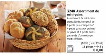 Promotions Assortiment de mini-pains - Produit maison - Bofrost - Valide de 01/03/2018 à 31/08/2018 chez Bofrost