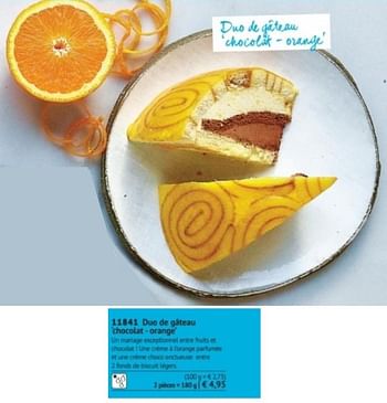 Promotions Duo de gâteau chocolat-orange - Produit maison - Bofrost - Valide de 01/03/2018 à 31/08/2018 chez Bofrost