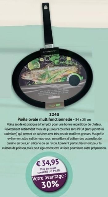Promotions Poéte ovale multifonctionnelle - Produit maison - Bofrost - Valide de 01/03/2018 à 31/08/2018 chez Bofrost