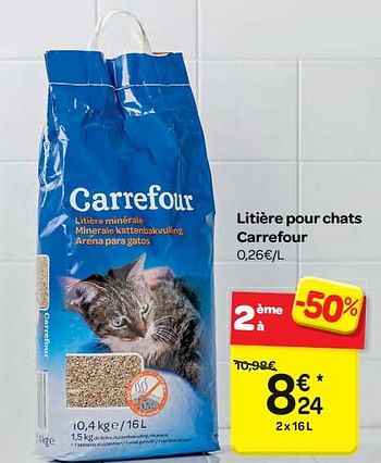 Promotion Carrefour Litiere Pour Chats Carrefour Produit Maison Carrefour Animaux Accessoires Valide Jusqua 4 Promobutler