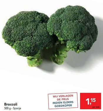 Promotions Broccoli - Produit maison - Makro - Valide de 14/03/2018 à 27/03/2018 chez Makro