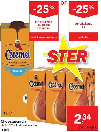 Promoties Cécémel chocolademelk - Cecemel - Geldig van 14/03/2018 tot 27/03/2018 bij Makro