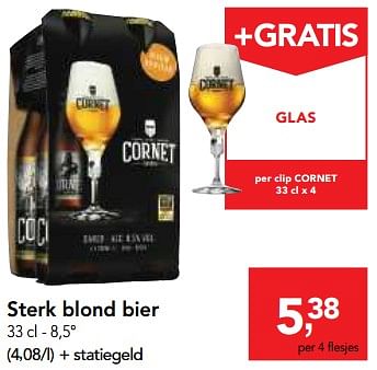 Promotions Cornet sterk blond bier - Cornet  - Valide de 14/03/2018 à 27/03/2018 chez Makro