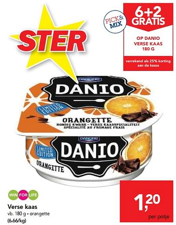 Promoties Danone danio verse kaas - Danone - Geldig van 14/03/2018 tot 27/03/2018 bij Makro