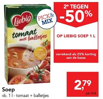 Promoties Liebig soep - Liebig - Geldig van 14/03/2018 tot 27/03/2018 bij Makro