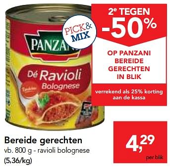 Promoties Panzani bereide gerechten - Panzani - Geldig van 14/03/2018 tot 27/03/2018 bij Makro