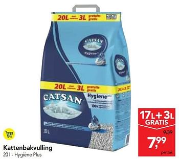 Promoties Catsan kattenbakvulling 20 l - Catsan - Geldig van 14/03/2018 tot 27/03/2018 bij Makro