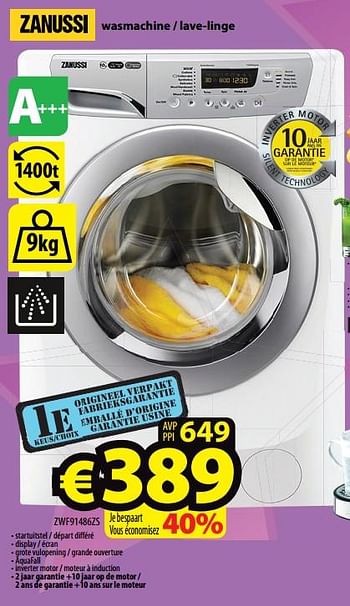 Promoties Zanussi wasmachine - lave-linge zwf91486zs - Zanussi - Geldig van 08/03/2018 tot 16/03/2018 bij ElectroStock