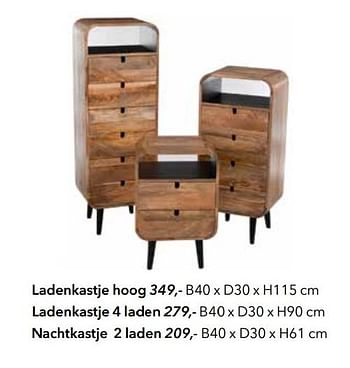 Promotions Ladenkastje hoog - Huismerk - Deba Meubelen - Valide de 03/02/2018 à 31/08/2018 chez Deba Meubelen