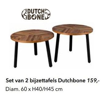 Promoties Set van 2 bijzettafels dutchbone - Dutch Bone - Geldig van 03/02/2018 tot 31/08/2018 bij Deba Meubelen