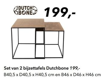 Promoties Set van 2 bijzettafels dutchbone - Dutch Bone - Geldig van 03/02/2018 tot 31/08/2018 bij Deba Meubelen