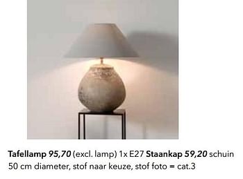 Promoties Tafellamp - Huismerk - Deba Meubelen - Geldig van 03/02/2018 tot 31/08/2018 bij Deba Meubelen