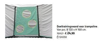 Promoties Doeltrainingswand voor trampoline - Huismerk - Dreamland - Geldig van 05/03/2018 tot 31/08/2018 bij Dreamland