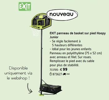 Promotions Exit panneau de basket sur pied hoopy junior - Exit - Valide de 05/03/2018 à 31/08/2018 chez Dreamland