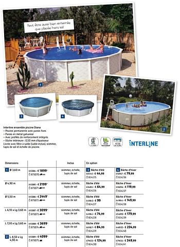 Promotions Interline ensemble piscine diana - Interline - Valide de 05/03/2018 à 31/08/2018 chez Dreamland