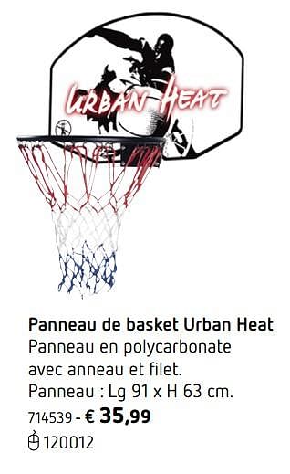 Promoties Panneau de basket urban heat - Urban Heat - Geldig van 05/03/2018 tot 31/08/2018 bij Dreamland