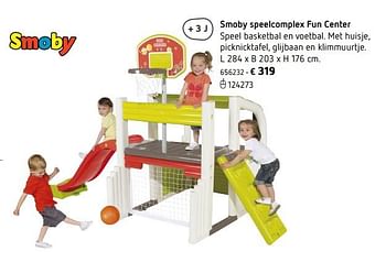 Promoties Smoby speelcomplex fun center - Smoby - Geldig van 05/03/2018 tot 31/08/2018 bij Dreamland