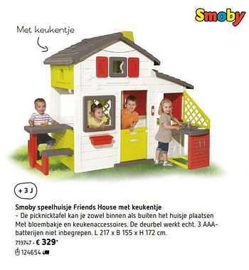 Promoties Smoby speelhuisje friends house met keukentje - Smoby - Geldig van 05/03/2018 tot 31/08/2018 bij Dreamland