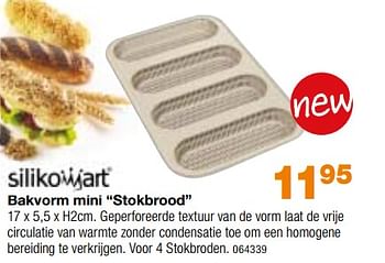 Promoties Silikomart bakvorm mini stokbrood - Silikomart - Geldig van 06/03/2018 tot 22/04/2018 bij Home & Co