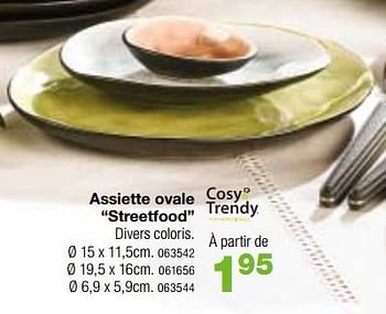 Promoties Assiette ovale streetfood - Cosy & Trendy - Geldig van 06/03/2018 tot 22/04/2018 bij Home & Co