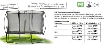 Promoties Exit ensemble trampoline silhouette - Exit - Geldig van 05/03/2018 tot 31/08/2018 bij Dreamland
