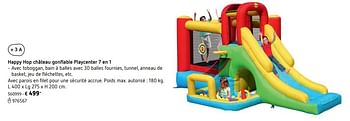 Promoties Happy hop château gonflable playcenter 7 en 1 - Happy Hop - Geldig van 05/03/2018 tot 31/08/2018 bij Dreamland
