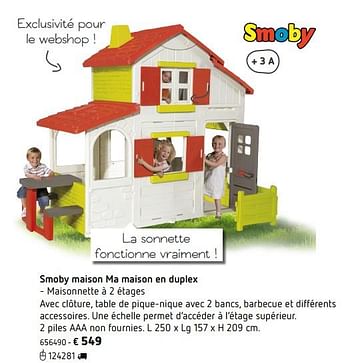 Promotions Smoby maison ma maison en duplex - Smoby - Valide de 05/03/2018 à 31/08/2018 chez Dreamland