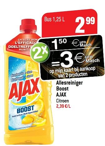 Promoties Allesreiniger boost ajax - Ajax - Geldig van 14/03/2018 tot 20/03/2018 bij Smatch