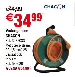 Promoties Verlengsnoer chacon - Chacon - Geldig van 13/03/2018 tot 26/03/2018 bij Brico