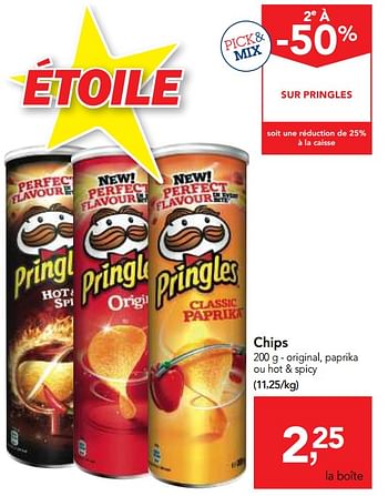 Promotions Chips - Pringles - Valide de 14/03/2018 à 27/03/2018 chez Makro