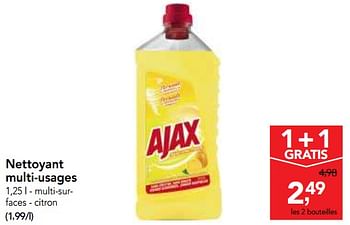 Promotions Nettoyant multi-usages - Ajax - Valide de 14/03/2018 à 27/03/2018 chez Makro