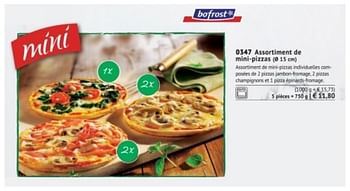 Promotions Assortiment de mini-pizzas - Produit maison - Bofrost - Valide de 01/03/2018 à 31/08/2018 chez Bofrost